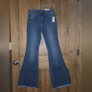 KanCan Women's Flared Blue Jeans